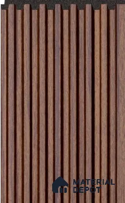 Reddish-Brown Wooden Louver PN 02715 D 8 ft x 4.8 inch Charcoal Panel - 10 mm | Suitable for Feature Wall, TV Unit & Living Room | Width is Subjected to 5% Variation