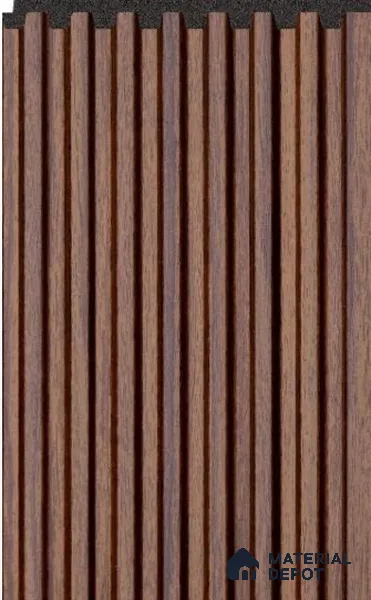 Reddish-Brown Wooden Louver PN 02715 D 8 ft x 4.8 inch Charcoal Panel - 10 mm | Suitable for Feature Wall, TV Unit & Living Room | Width is Subjected to 5% Variation