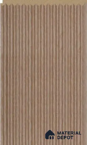 Earthy Beige Wooden Louver PN 02710 I 9.5 ft x 4.4 inch Charcoal Panel - 8 mm | Suitable for Feature Wall, TV Unit & Living Room | Width is Subjected to 5% Variation