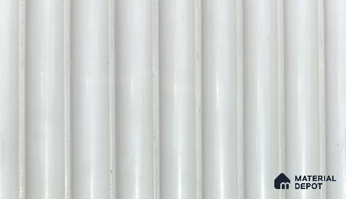 White Plain Colour Louver PN 02714 M 8 ft x 5 inch Charcoal Panel - 12 mm | Suitable for Feature Wall, TV Unit & Living Room | Width is Subjected to 5% Variation