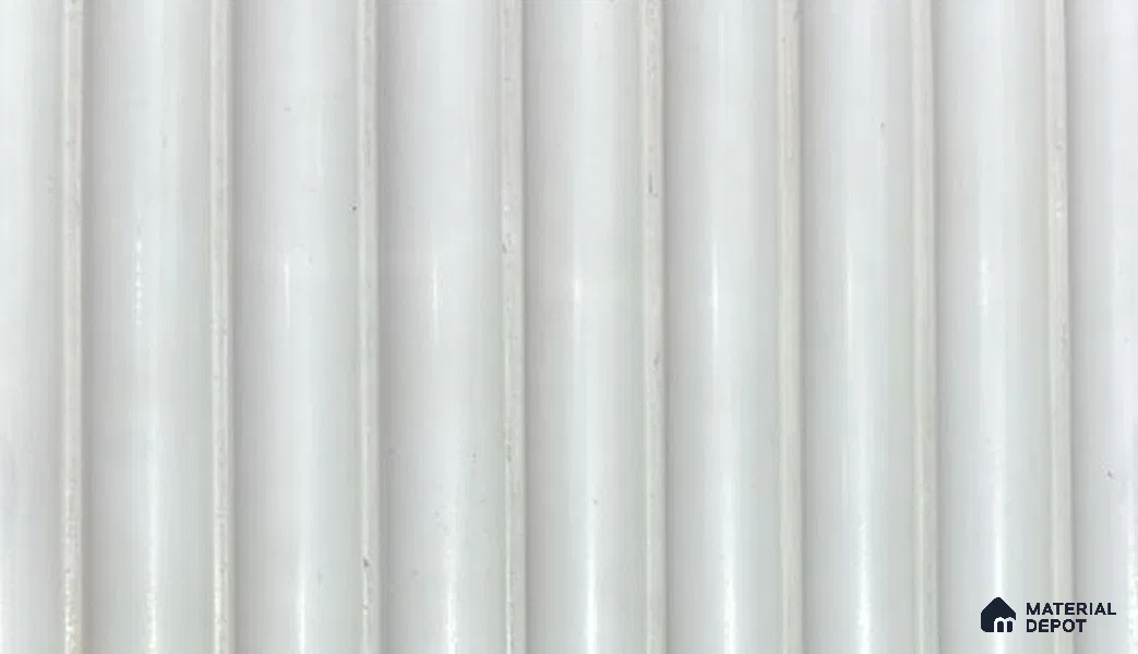 White Plain Colour Louver PN 02714 M 8 ft x 5 inch Charcoal Panel - 12 mm | Suitable for Feature Wall, TV Unit & Living Room | Width is Subjected to 5% Variation