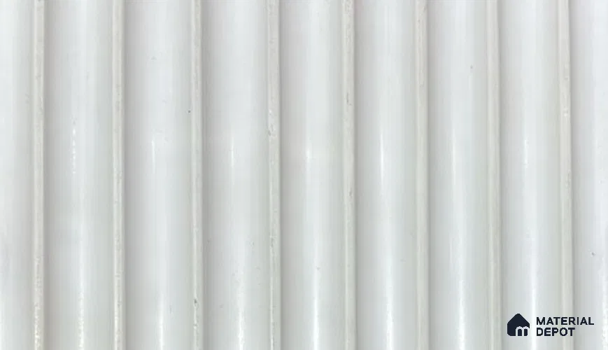 White Plain Colour Louver PN 02714 M 8 ft x 5 inch Charcoal Panel - 12 mm | Suitable for Feature Wall, TV Unit & Living Room | Width is Subjected to 5% Variation