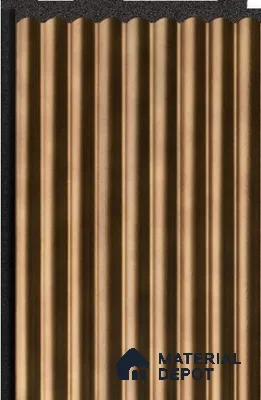 Bronze Glow Plain Colour Louver PN 02714 8 ft x 5 inch Charcoal Panel - 12 mm | Suitable for Feature Wall, TV Unit & Living Room | Width is Subjected to 5% Variation