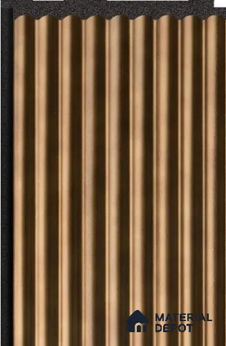 Bronze Glow Plain Colour Louver PN 02714 8 ft x 5 inch Charcoal Panel - 12 mm | Suitable for Feature Wall, TV Unit & Living Room | Width is Subjected to 5% Variation