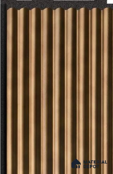 Bronze Glow Plain Colour Louver PN 02714 8 ft x 5 inch Charcoal Panel - 12 mm | Suitable for Feature Wall, TV Unit & Living Room | Width is Subjected to 5% Variation