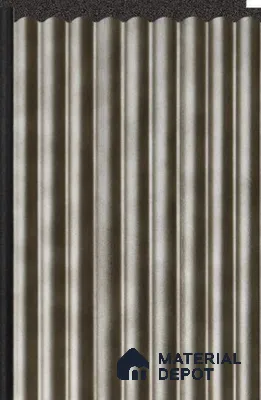 Pewter Shine Plain Colour Louver PN 02714 B 8 ft x 5 inch Charcoal Panel - 12 mm | Suitable for Feature Wall, TV Unit & Living Room | Width is Subjected to 5% Variation