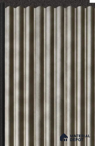 Pewter Shine Plain Colour Louver PN 02714 B 8 ft x 5 inch Charcoal Panel - 12 mm | Suitable for Feature Wall, TV Unit & Living Room | Width is Subjected to 5% Variation