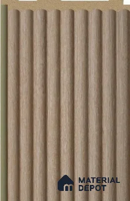 Sand Drift Plain Colour Louver PN 02714 I 9.5 ft x 5 inch Charcoal Panel - 12 mm | Suitable for Feature Wall, TV Unit & Living Room | Width is Subjected to 5% Variation