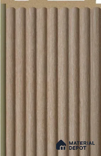 Sand Drift Wooden Louver PN 02714 C 8 ft x 5 inch Charcoal Panel - 12 mm | Suitable for Feature Wall, TV Unit & Living Room | Width is Subjected to 5% Variation