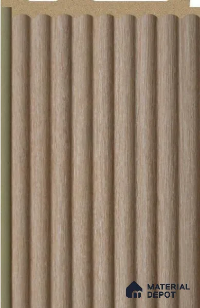 Sand Drift Plain Colour Louver PN 02714 I 9.5 ft x 5 inch Charcoal Panel - 12 mm | Suitable for Feature Wall, TV Unit & Living Room | Width is Subjected to 5% Variation