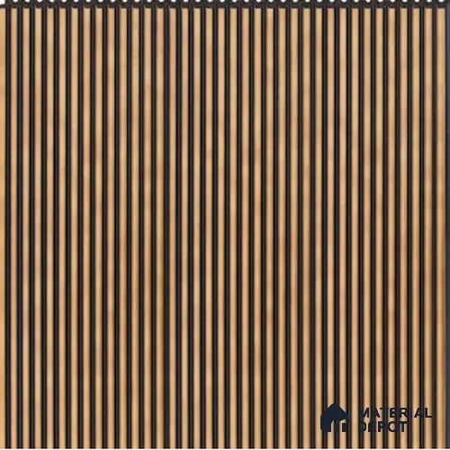 Golden Ebony Plain Colour Louver PN 02720 8 ft x 12 inch Charcoal Panel - 6 mm | Suitable for Feature Wall, TV Unit & Living Room | Width is Subjected to 5% Variation