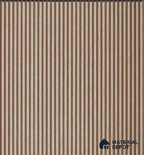 Chestnut Brown Plain Colour Louver PN 02720 G 9.5 ft x 12 inch Charcoal Panel - 6 mm | Suitable for Feature Wall, TV Unit & Living Room | Width is Subjected to 5% Variation