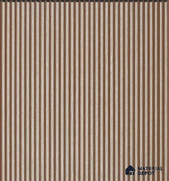 Chestnut Brown Plain Colour Louver PN 02720 G 9.5 ft x 12 inch Charcoal Panel - 6 mm | Suitable for Feature Wall, TV Unit & Living Room | Width is Subjected to 5% Variation