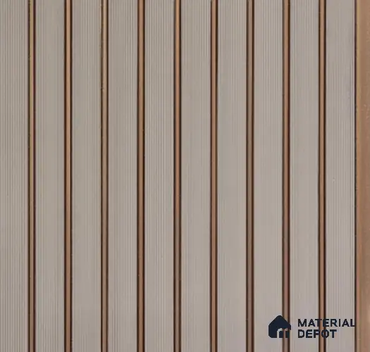 Rich Brown Plain Colour Louver PN 02727 8 ft x 12 inch Charcoal Panel - 8 mm | Suitable for Feature Wall, TV Unit & Living Room | Width is Subjected to 5% Variation
