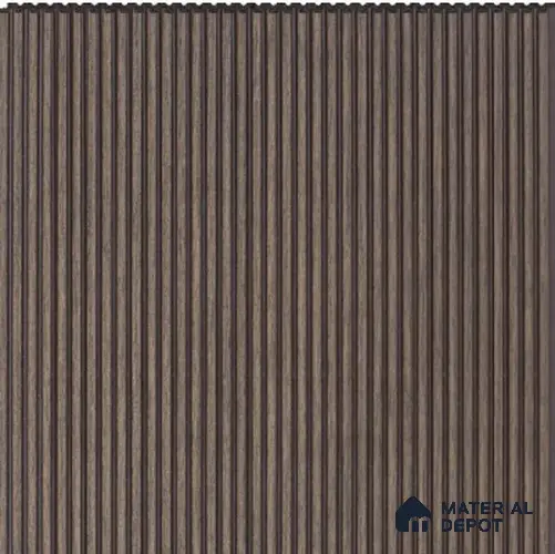 Walnut Brown Plain Colour Louver PN 02720 D (OD 1201 D) 8 ft x 12 inch Charcoal Panel - 6 mm | Suitable for Feature Wall, TV Unit & Living Room | Width is Subjected to 5% Variation