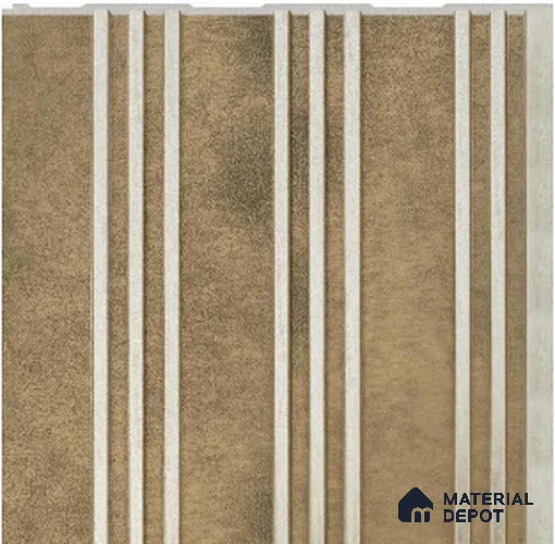 Warm Bronze Patterned Louver PN 02721 8 ft x 12 inch Charcoal Panel - 7 mm | Suitable for Feature Wall, TV Unit & Living Room | Width is Subjected to 5% Variation