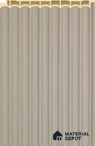 Linen Beige Plain Colour Louver PN 02573 K 9.5 ft x 5 inch WPC Panel - 12 mm | Suitable for Feature Wall, TV Unit & Living Room | Width is Subjected to 5% Variation