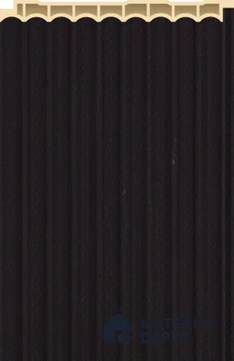 Matte Black Plain Colour Louver PN 02573 E 9.5 ft x 5 inch WPC Panel - 12 mm | Suitable for Feature Wall, TV Unit & Living Room | Width is Subjected to 5% Variation