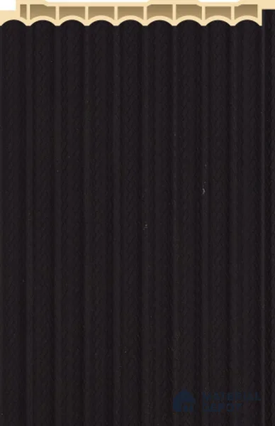 Matte Black Plain Colour Louver PN 02573 E 9.5 ft x 5 inch WPC Panel - 12 mm | Suitable for Feature Wall, TV Unit & Living Room | Width is Subjected to 5% Variation
