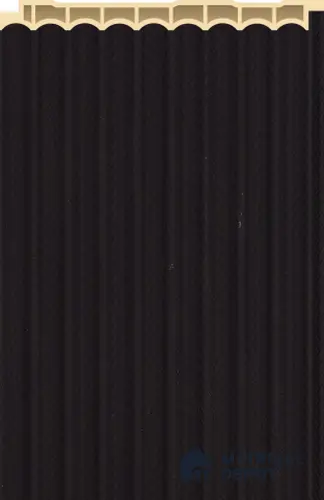 Matte Black Plain Colour Louver PN 02573 E 9.5 ft x 5 inch WPC Panel - 12 mm | Suitable for Feature Wall, TV Unit & Living Room | Width is Subjected to 5% Variation