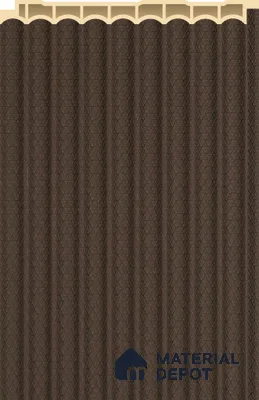Chocolate Brown Plain Colour Louver PN 02573 H 9.5 ft x 5 inch WPC Panel - 12 mm | Suitable for Feature Wall, TV Unit & Living Room | Width is Subjected to 5% Variation