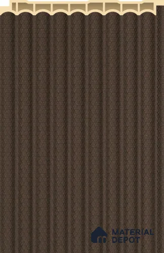 Chocolate Brown Plain Colour Louver PN 02573 H 9.5 ft x 5 inch WPC Panel - 12 mm | Suitable for Feature Wall, TV Unit & Living Room | Width is Subjected to 5% Variation