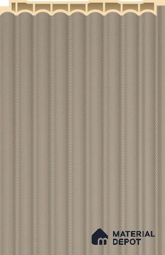 Warm Taupe Plain Colour Louver PN 02573 M 9.5 ft x 5 inch WPC Panel - 12 mm | Suitable for Feature Wall, TV Unit & Living Room | Width is Subjected to 5% Variation