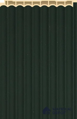Forest Green Plain Colour Louver PN 02573 L 9.5 ft x 5 inch WPC Panel - 12 mm | Suitable for Feature Wall, TV Unit & Living Room | Width is Subjected to 5% Variation