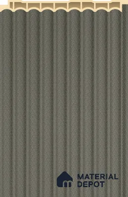 Olive Grey Plain Colour Louver PN 02573 G 9.5 ft x 5 inch WPC Panel - 12 mm | Suitable for Feature Wall, TV Unit & Living Room | Width is Subjected to 5% Variation