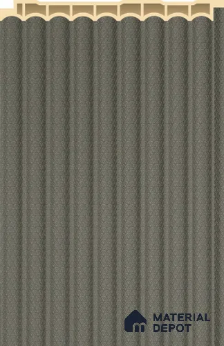 Olive Grey Plain Colour Louver PN 02573 G 9.5 ft x 5 inch WPC Panel - 12 mm | Suitable for Feature Wall, TV Unit & Living Room | Width is Subjected to 5% Variation