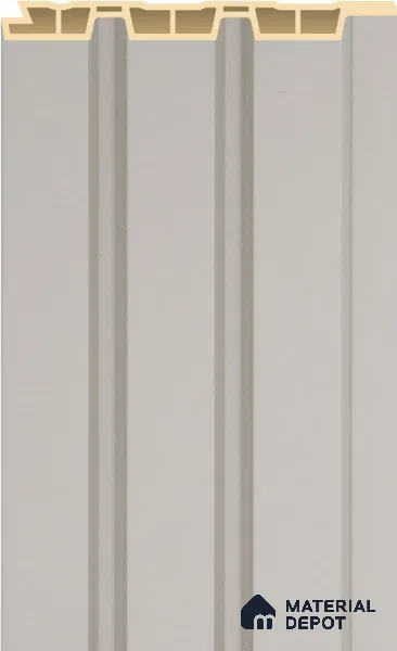 Pearl White Plain Colour Louver PN 02570 F 9.5 ft x 4.8 inch WPC Panel - 12 mm | Suitable for Feature Wall, TV Unit & Living Room | Width is Subjected to 5% Variation