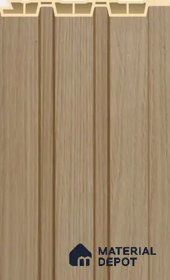 Light Oak Wooden Louver PN 02570 9.5 ft x 4.8 inch WPC Panel - 12 mm | Suitable for Feature Wall, TV Unit & Living Room | Width is Subjected to 5% Variation