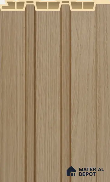 Light Oak Wooden Louver PN 02570 9.5 ft x 4.8 inch WPC Panel - 12 mm | Suitable for Feature Wall, TV Unit & Living Room | Width is Subjected to 5% Variation