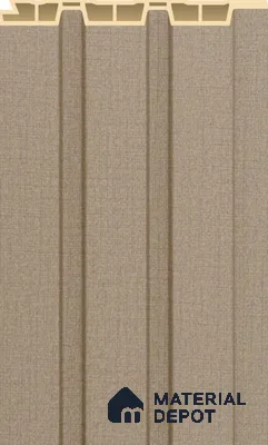 Beige Linen Wooden Louver PN 02570 B 9.5 ft x 4.8 inch WPC Panel - 12 mm | Suitable for Feature Wall, TV Unit & Living Room | Width is Subjected to 5% Variation