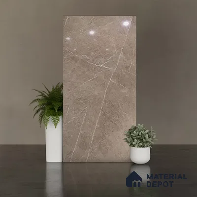 Floor & Wall Tile TL 09358 | Alpine Mud 4 ft x 2 ft  Finish Vitrified Tile - 9 mm | 4 Random Design | Suitable for Living Room, Bedroom, Bathroom & Kitchen