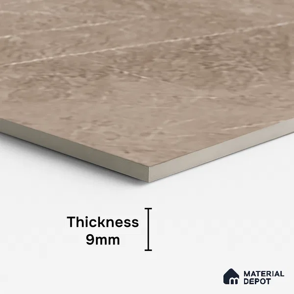 Floor & Wall Tile TL 09358 | Alpine Mud 4 ft x 2 ft  Finish Vitrified Tile - 9 mm | 4 Random Design | Suitable for Living Room, Bedroom, Bathroom & Kitchen