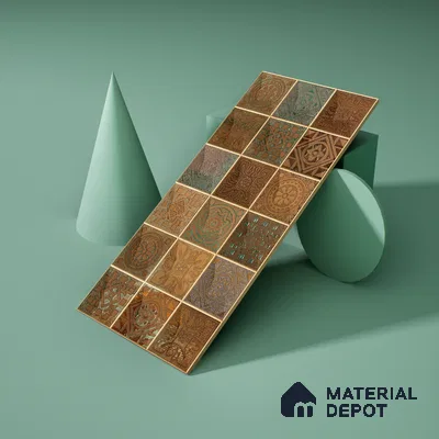 Mosaic Wall Tile TL 06502   24 inch x 12 inch Ceramic Sugar Finish - 8 mm | Suitable for Accent / Feature Walls & Bathroom Wall (Sample)