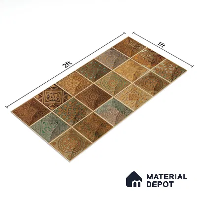 Mosaic Wall Tile TL 06502   24 inch x 12 inch Ceramic Sugar Finish - 8 mm | Suitable for Accent / Feature Walls & Bathroom Wall (Sample)