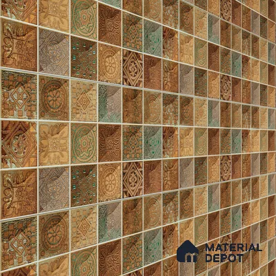 Mosaic Wall Tile TL 06502   24 inch x 12 inch Ceramic Sugar Finish - 8 mm | Suitable for Accent / Feature Walls & Bathroom Wall (Sample)