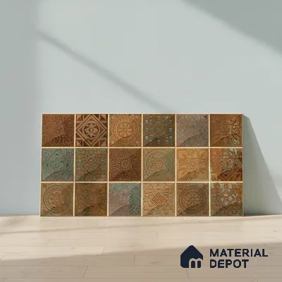 Mosaic Wall Tile TL 06502   24 inch x 12 inch Ceramic Sugar Finish - 8 mm | Suitable for Accent / Feature Walls & Bathroom Wall (Sample)