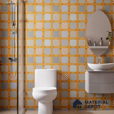 Patterned Wall & Floor Tile TL 06609 Marve Wood Decor 2 ft x 2 ft Vitrified Matte Finish - 9 mm | Suitable for Living Room, Balcony, Courtyard | Please Expect a Slight Variation of Pattern (Sample)