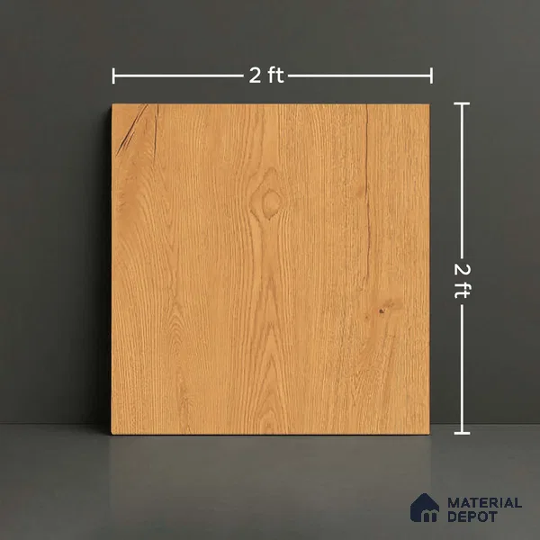 Patterned Floor & Wall Tile TL 06609 C  2 ft x 2 ft Brown Vitrified Matte Finish Tile - 9 mm | Ideal for Living Room, Bedroom, Bathroom, Kitchen | Please Expect a Slight Variation of Pattern