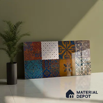 Highlighter Wall Tile TL 07163 B R Mood Copper Decor 2 2 ft x 1 ft Ceramic Glossy Finish - 8 mm | Suitable for Living Room, Kitchen & Bathroom
