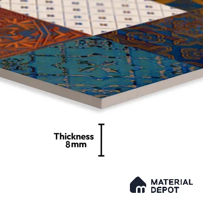 Highlighter Wall Tile TL 07163 B R Mood Copper Decor 2 2 ft x 1 ft Ceramic Glossy Finish - 8 mm | Suitable for Living Room, Kitchen & Bathroom