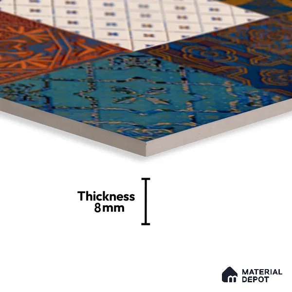 Highlighter Wall Tile TL 07163 B R Mood Copper Decor 2 2 ft x 1 ft Ceramic Glossy Finish - 8 mm | Suitable for Living Room, Kitchen & Bathroom