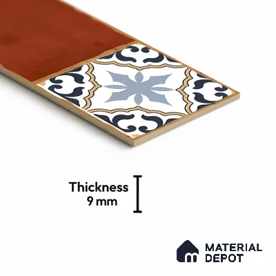 Stone Look Floor Tile TL 06571 C Hannah Marron 35 Inch x 6 Inch Vitrified Matte Finish - 9 mm | Suitable for Living Room, Kitchen & Bedroom (Sample)