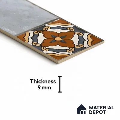 Stone Look Floor Tile TL 06571 E Hannah Gris 35 Inch x 6 Inch Vitrified Matte Finish - 9 mm | Suitable for Living Room, Kitchen & Bedroom (Sample)
