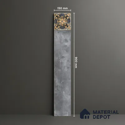 Stone Look Floor Tile TL 06571 F Hannah Oscura 35 Inch x 6 Inch Vitrified Matte Finish - 9 mm | Suitable for Living Room, Kitchen & Bedroom (Sample)