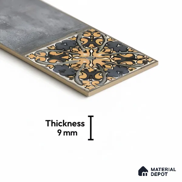 Stone Look Floor Tile TL 06571 F Hannah Oscura 35 Inch x 6 Inch Vitrified Matte Finish - 9 mm | Suitable for Living Room, Kitchen & Bedroom (Sample)