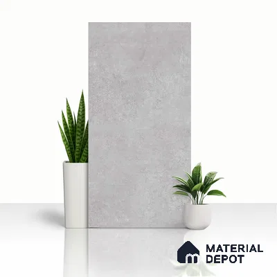 Cement Floor & Wall Tile TL 06411 D Mono Bianco 4 ft x 2 ft Texture Finish Vitrified Tile - 9 mm | Suitable for Living Room, Bedroom & Bathroom